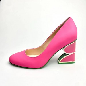 Custom-Strange Chunky Heel-Pumps